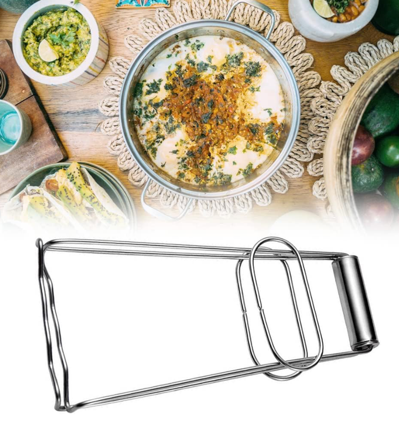 Stainless Steel Hot Bowl Clip – Anti-Scald Foldable Dish Lifter for Microwave, Oven & Cooking | Durable Kitchen Tool