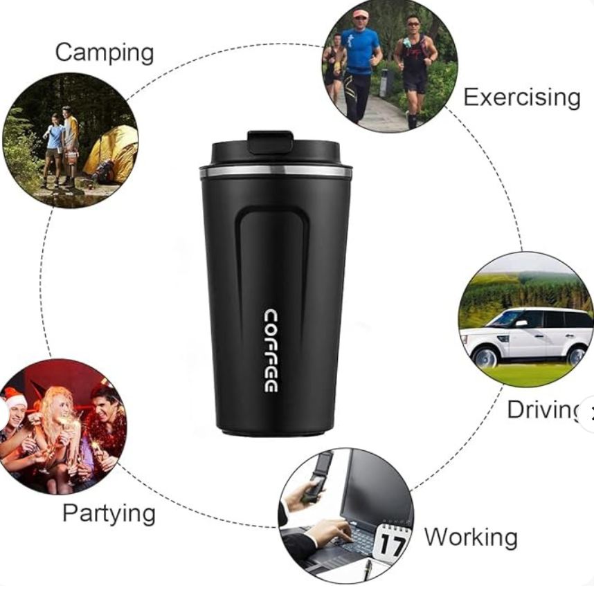 Stylish Coffee Cup – Leak-Proof, Durable & Perfect for Home, Office & Travel