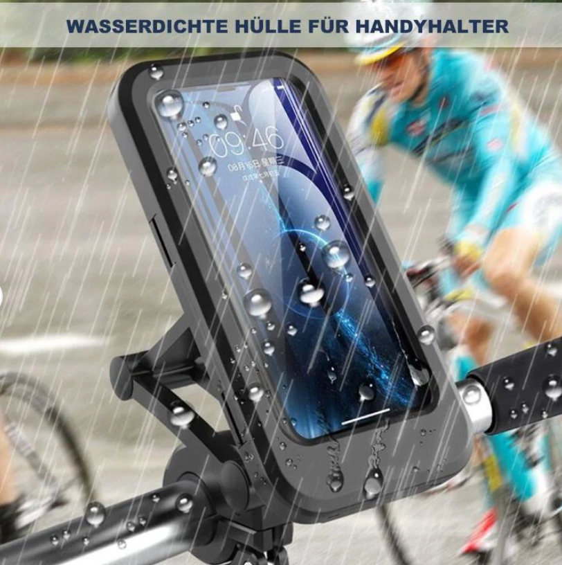 Bike Handlebar Waterproof Phone Holder – Full Touch Screen Case with Secure Mount for Cycling, Travel & Navigation