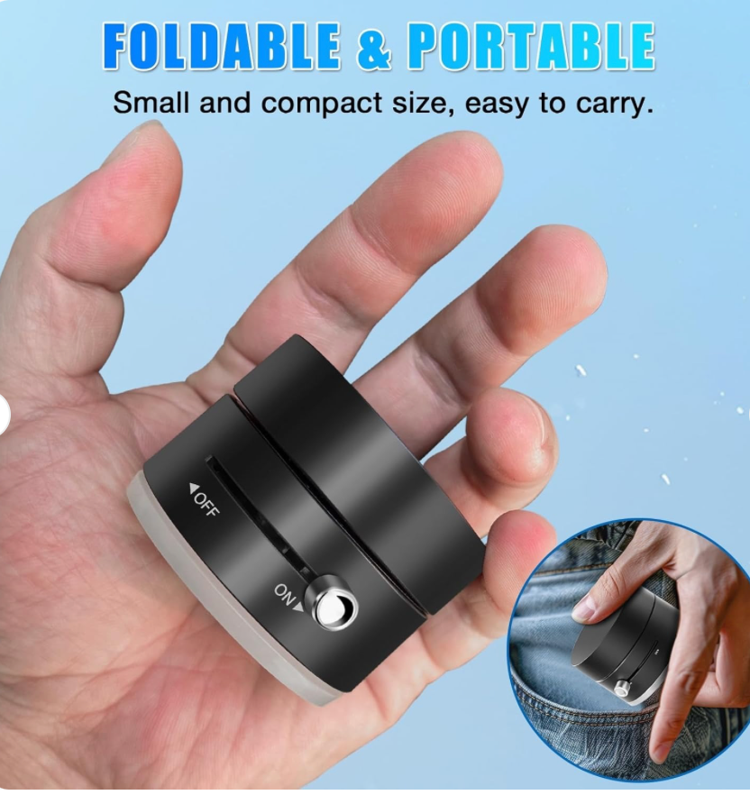 Vacuum Magnetic Suction Cup Folding Swivel Stand – Double-Sided Universal Mobile Phone Holder for Desk, Car & Travel