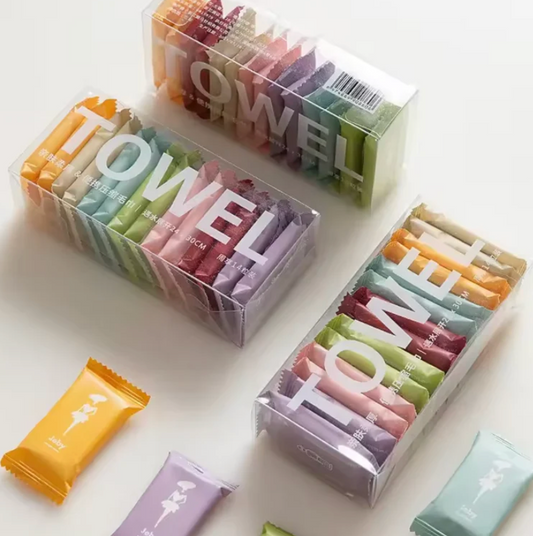 14 Pcs Compressed Travel Disposable Face Towel
