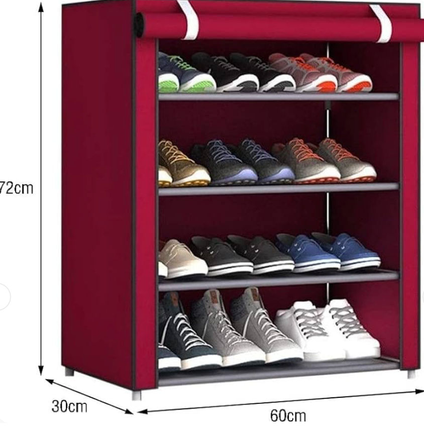 Detachable Shoe Rack Organizer – 3 Layer Multi-Tier Non-Woven Shoe Cabinet for Home Storage