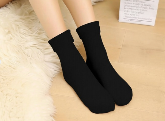 Women’s Woolen Quarter Socks – Soft & Warm Winter Socks | Comfortable Daily Wear | Black (Pack of 1 Pair)
