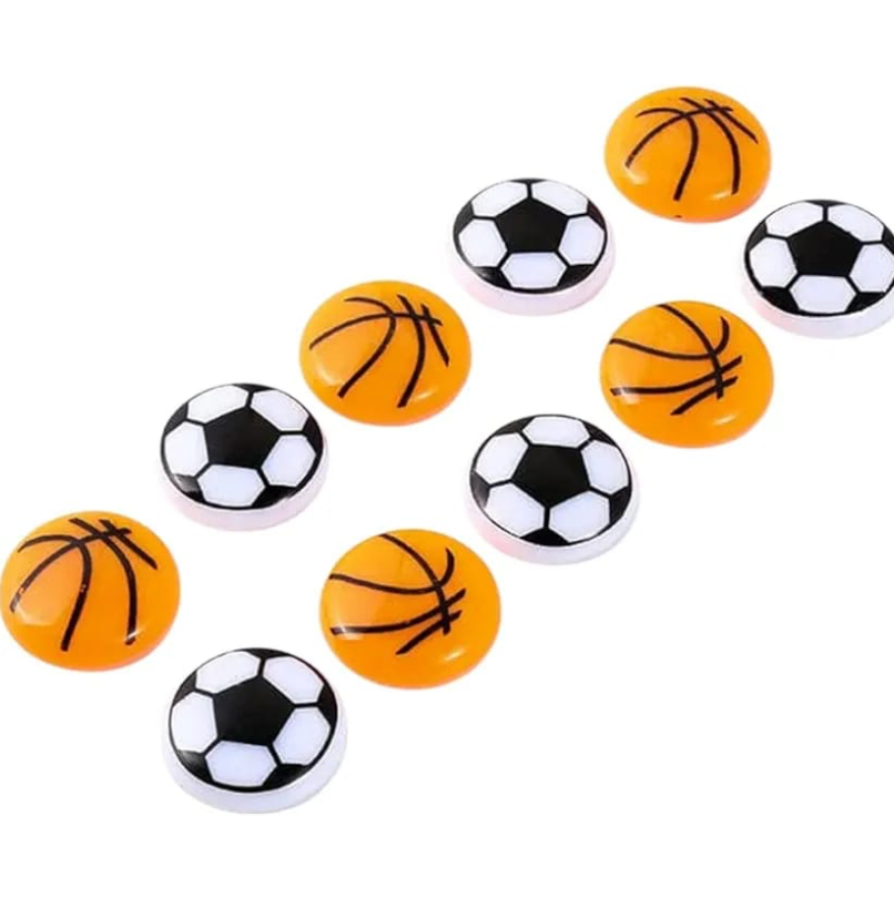 Basketball & Football Refrigerator Magnets – Set of 10 Sports Decorative Fridge Magnets | Durable & Stylish (1.5 × 1.5 Inches)