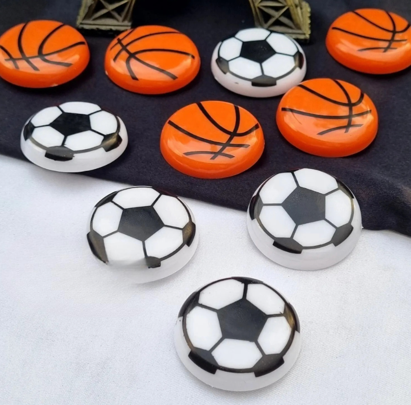 Basketball & Football Refrigerator Magnets – Set of 10 Sports Decorative Fridge Magnets | Durable & Stylish (1.5 × 1.5 Inches)