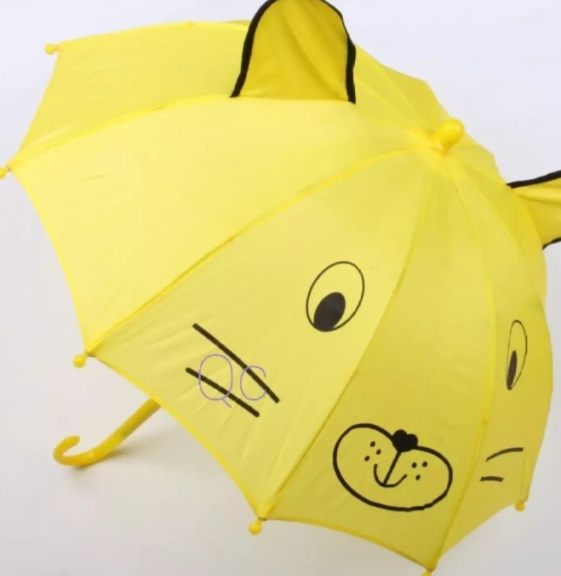 Kids Cartoon Umbrella – Small Lightweight & Compact Umbrella for Children | Multicolor Random Design