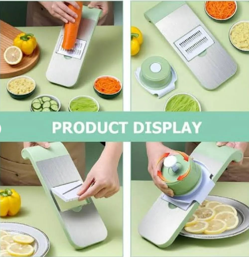 5-In-1 Multi-Functional Vegetable Slicer & Grater | Adjustable Mandoline Cutter for Fruits & Vegetables