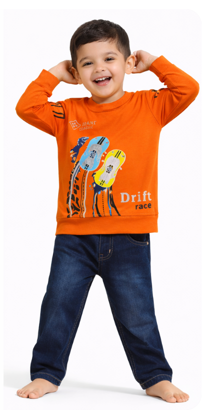 Kids Printed Drift Car Suit | Boys Racing Outfit | Cotton Kids Tracksuit | Trendy Car Print Clothing for Kids