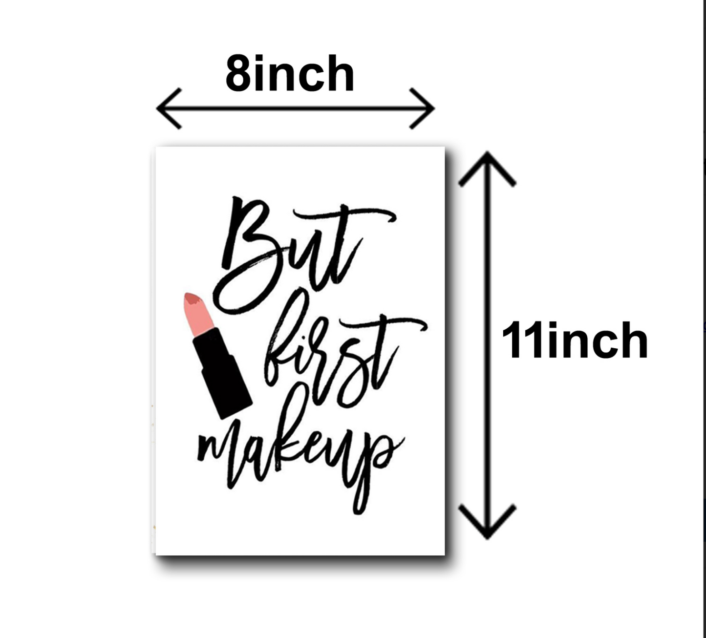 Set of 5 make-up theme girls room decor/wall art sticky photoline frames