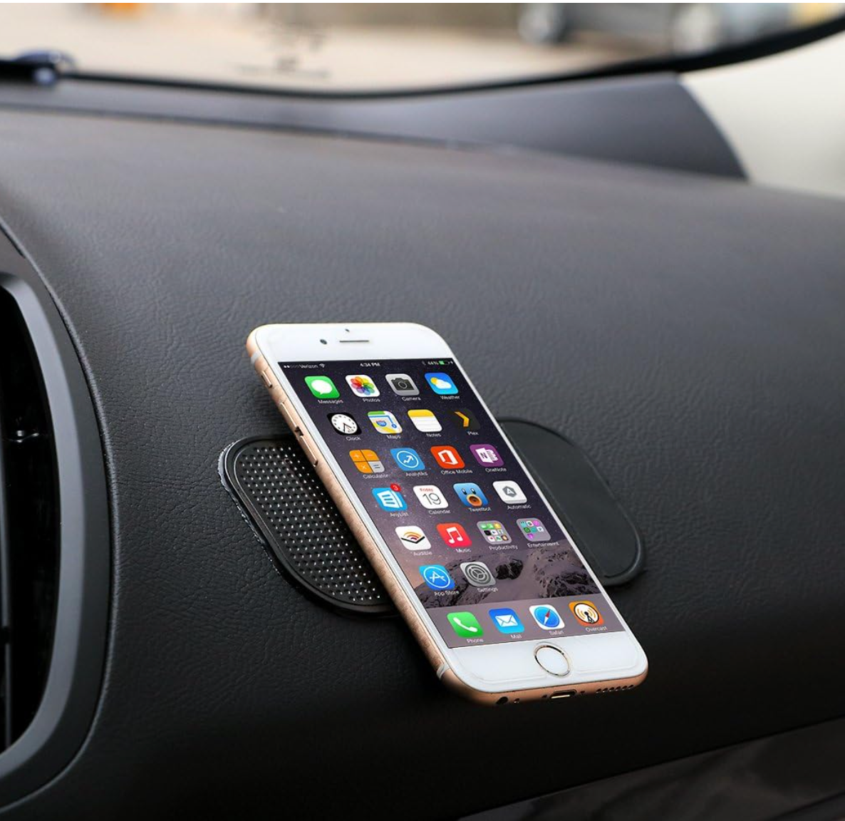 Car Dashboard Sticky Anti-Slip PVC Mat Silicone Anti-Slip Storage Mat Pads Non-Slip Sticky Pad For Phone Key Holder (BLACK)