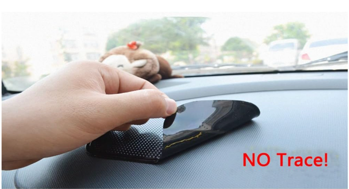 Car Dashboard Sticky Anti-Slip PVC Mat Silicone Anti-Slip Storage Mat Pads Non-Slip Sticky Pad For Phone Key Holder (BLACK)