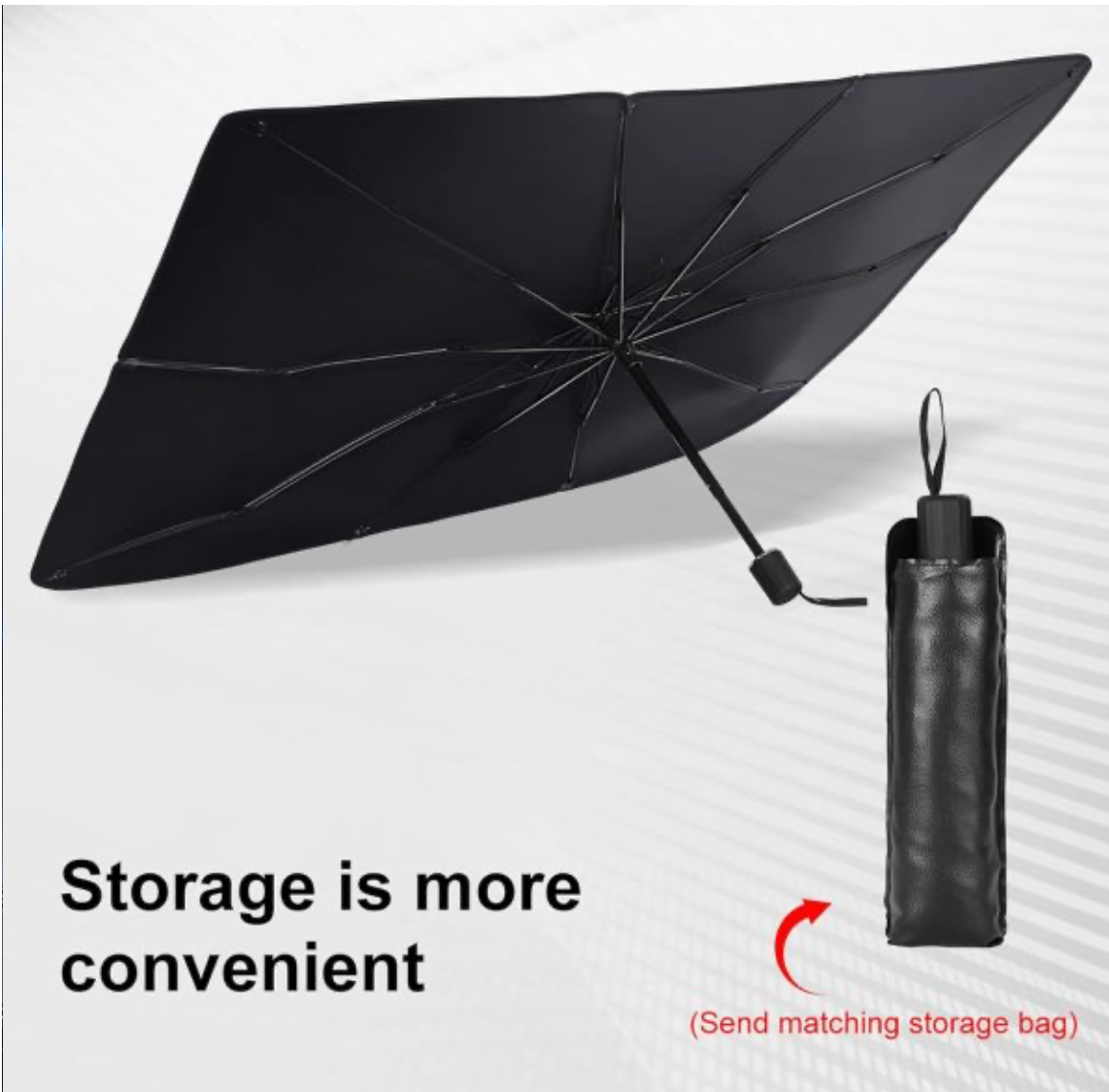 Car Umbrella Sun Shade Cover for Windshield UV Reflecting Foldable Front Car Sunshade Umbrella Heat Blocker for All Vehicles
