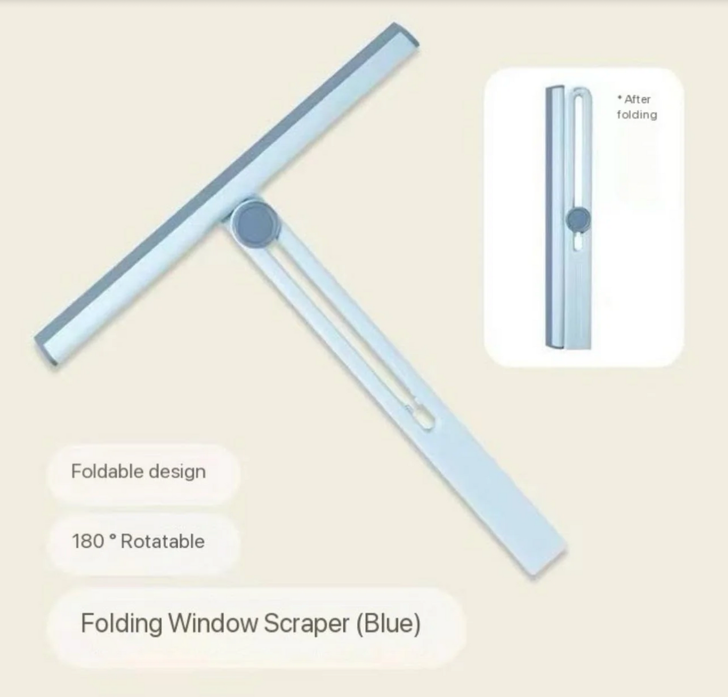 360° Rotating Foldable Silicone Squeegee – Window & Surface Cleaner, Multipurpose Silicone Cleaner,For Windows, Tiles & Mirrors