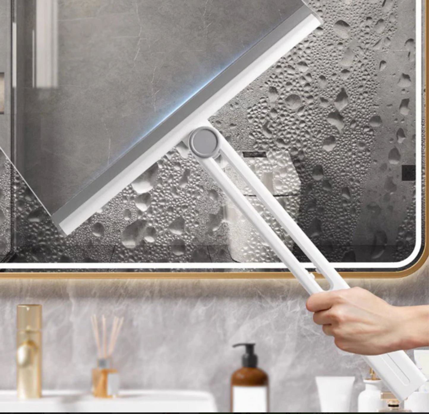 360° Rotating Foldable Silicone Squeegee – Window & Surface Cleaner, Multipurpose Silicone Cleaner,For Windows, Tiles & Mirrors