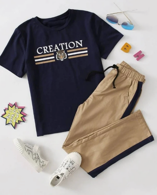 Tiger Creation Tracksuit for Kids | Bold Tiger Print Sportswear Set