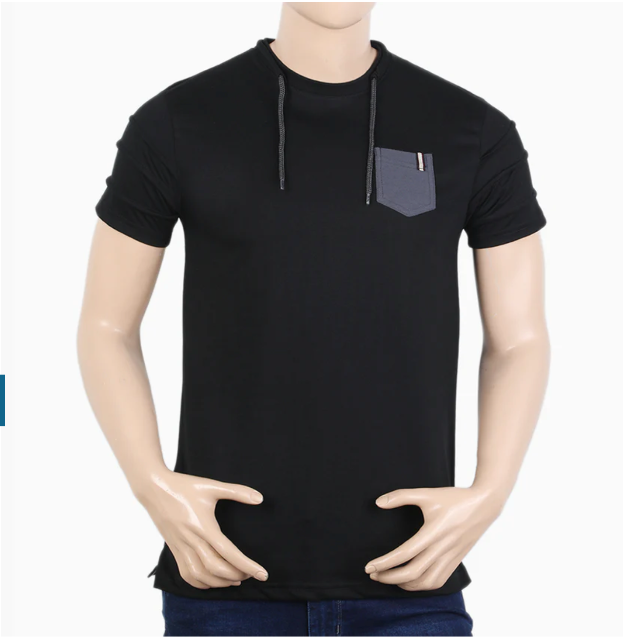 Men’s Half Sleeves T-Shirt - White & Black | Classic & Versatile