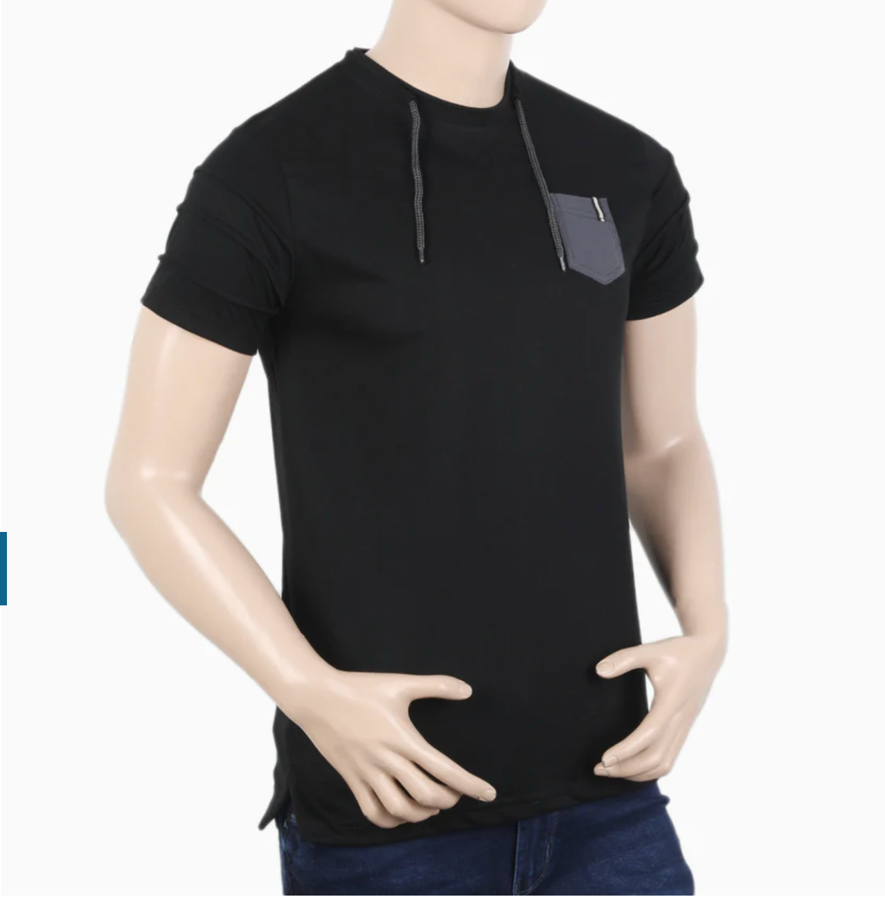 Men’s Half Sleeves T-Shirt - White & Black | Classic & Versatile