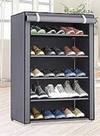 Detachable Shoe Rack Organizer – 3 Layer Multi-Tier Non-Woven Shoe Cabinet for Home Storage