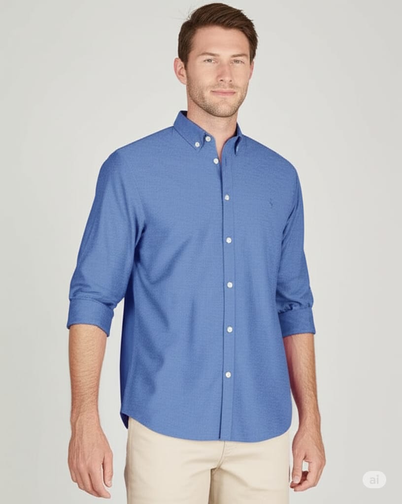 Blue Casual Shirt for Men – Stylish & Comfortable Everyday Wear