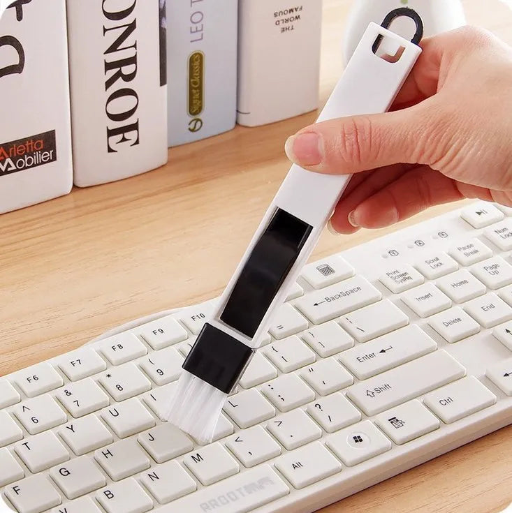 2 in 1 mini Cleaning Accessories For Home Multipurpose Mini Cleaning Brush For Windows , Keyboard , Corner , Basin Etc - 2 In 1 Window Brush - 1 Pc