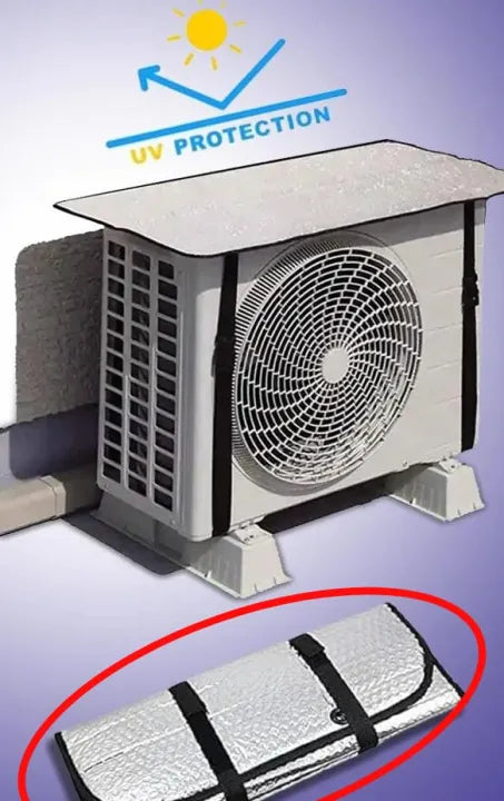 Aluminum foil Ac Outdoor Unit Protector From Heat And Water Proof Air Conditioner Outdoor Protection Cover with Length Adjustable
