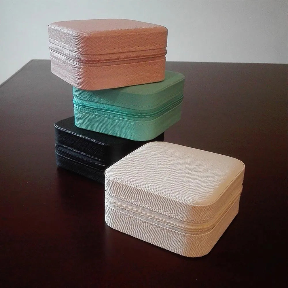 Portable & Compact Accessory Latest Mini Jewelry Storage Organizer Box ,for Travelling Leather Box