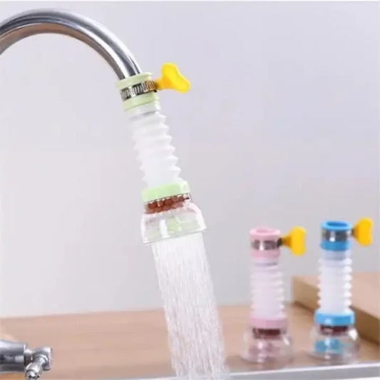 2 PCS Kitchen Shower Splash Fan Faucet With Clip Water-saving Filter Tap Nozzle Extended Each