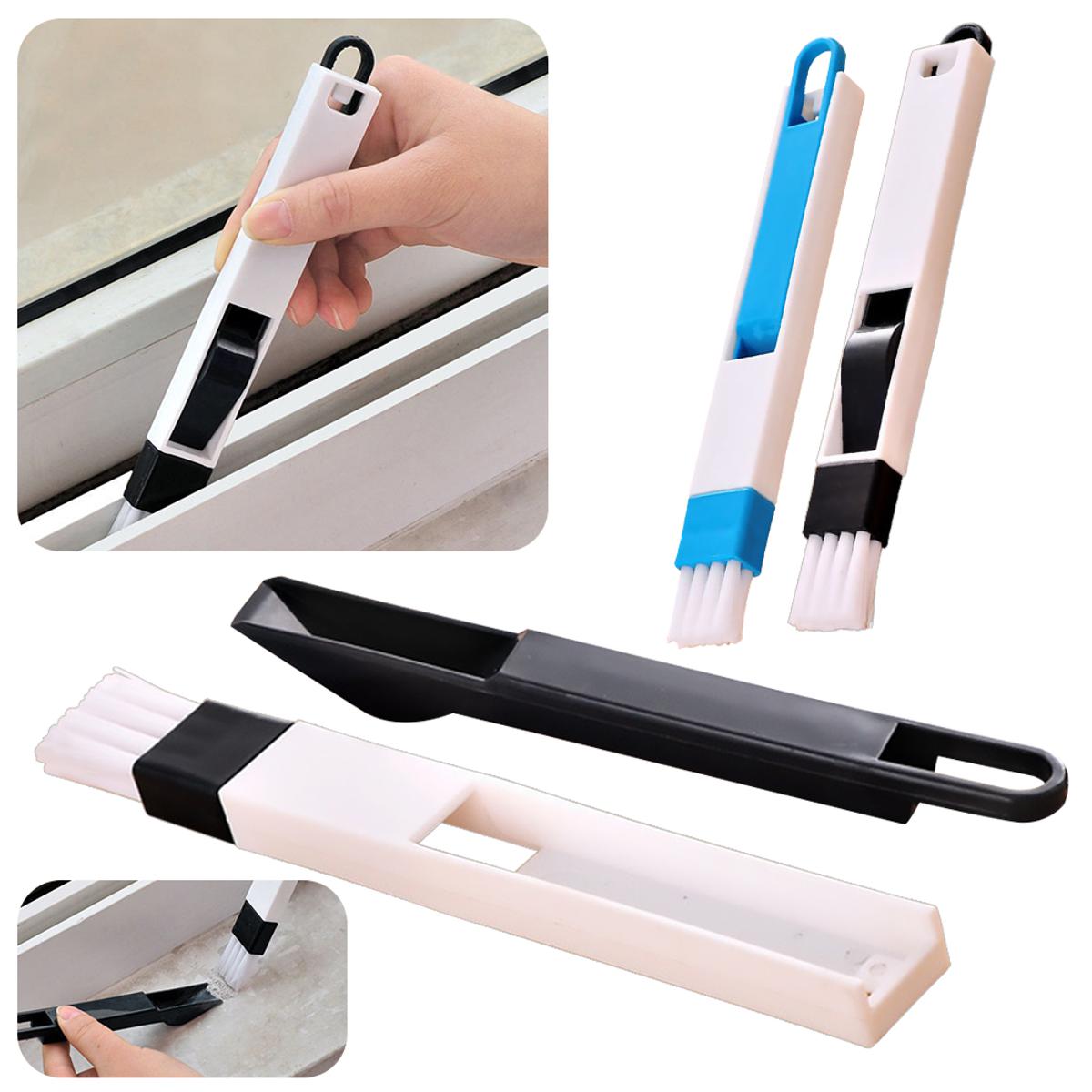 2 in 1 mini Cleaning Accessories For Home Multipurpose Mini Cleaning Brush For Windows , Keyboard , Corner , Basin Etc - 2 In 1 Window Brush - 1 Pc